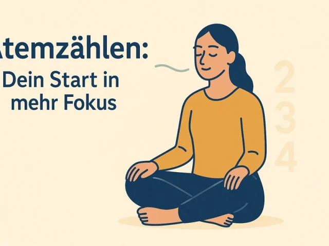 Woman performs simple mindfulness test by counting her breaths