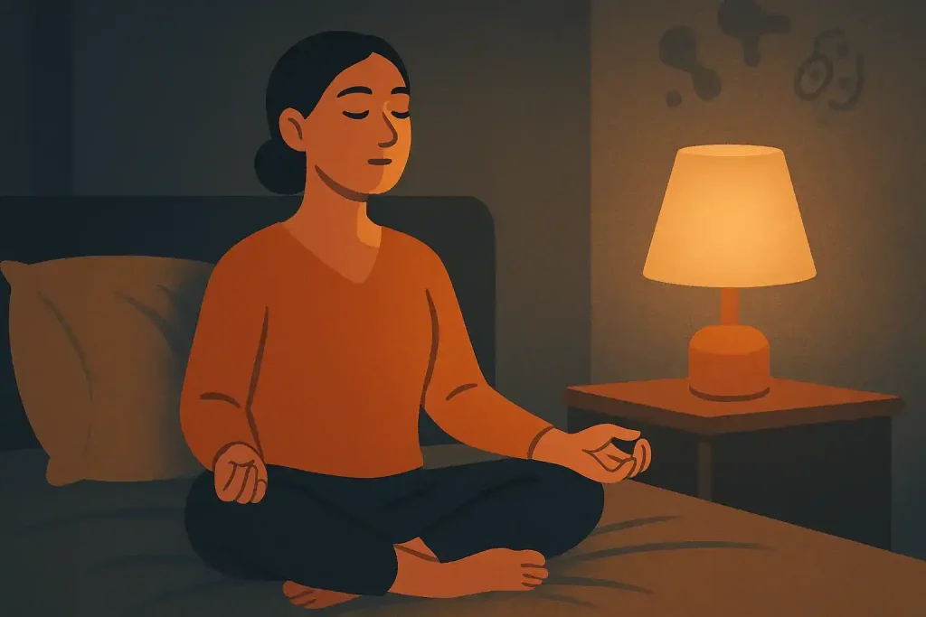 Morning meditation promotes healthy and restful sleep