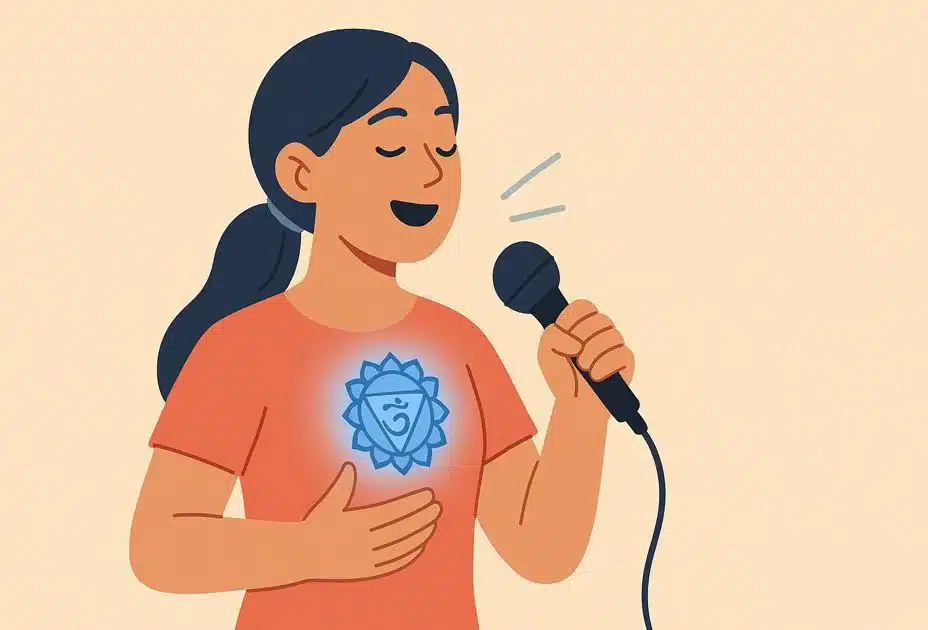 Une personne parle avec assurance dans un micro, rayonne d'authenticité, symbolise la liberté d'expression.